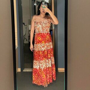 Abel The Label Sleeveless Boho Floral Maxi Dress size XS
